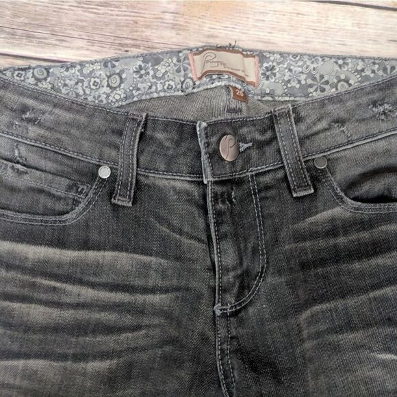 Paige Jeans Gray distressed straight leg Skyline size 25 - Picture 6 of 8